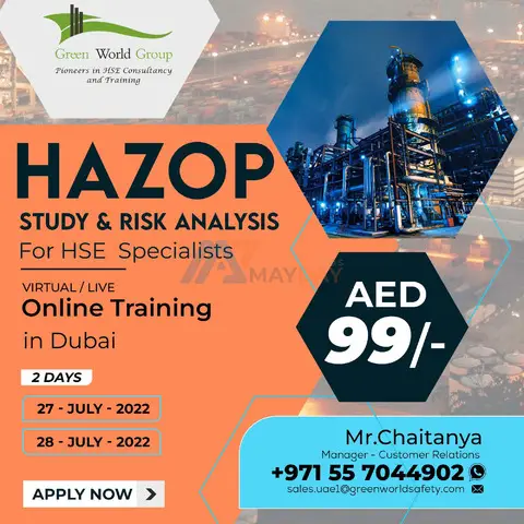 Limited time offer for HAZOP study course in Dubai - 1