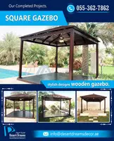 Round Shape Wooden Gazebo Uae | Square Shape Wooden Gazebo in Uae.