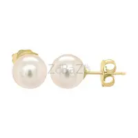 Dangling White South Sea Pearl And Diamond Earrings In 18 Yellow Gold – Emiratesdiamonds - 2