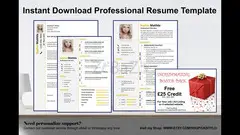 Resume Template with Photo, Professional CV and Cover letter, CV Template with Photo