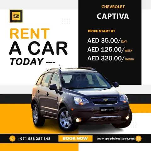 Chevrolet Captiva Car available for Rent 35 dh per day - 1