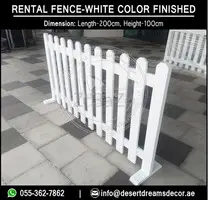 White Picket Fence and Free Standing Fence Suppliers in Dubai, Uae.