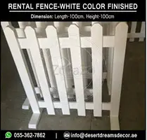 White Picket Fence and Free Standing Fence Suppliers in Dubai, Uae.