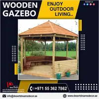 Round Wooden Gazebos | Square Gazebo | Teak Wood Gazebo | Dubai | Abu Dhabi. - 5