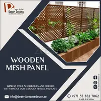 Outdoor Wooden Fencing Work | Wall Mounted Wooden Fences Uae. - 1