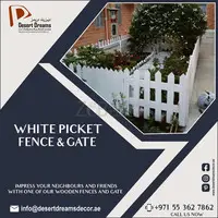 Outdoor Wooden Fencing Work | Wall Mounted Wooden Fences Uae. - 2
