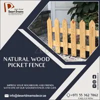 Outdoor Wooden Fencing Work | Wall Mounted Wooden Fences Uae. - 4