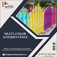 Outdoor Wooden Fencing Work | Wall Mounted Wooden Fences Uae.
