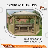 Design and Build Wooden Gazebos in Uae | Octagon and Hexagon Shape Gazebo.