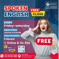 Free English Learning Class  Makharia Institute, Sharjah
