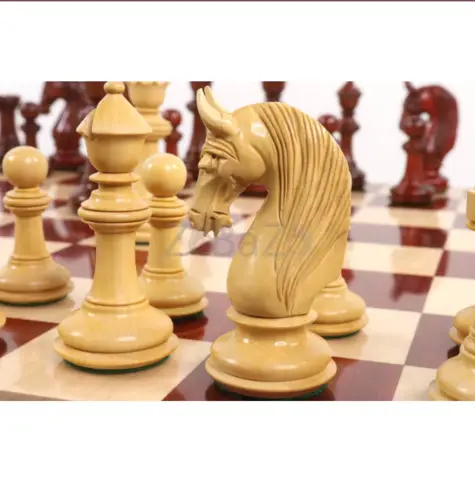 Bath Luxury Staunton Bud Rosewood Chess Pieces with 23" Bud Rosew – Royal Chess Mall India - 1