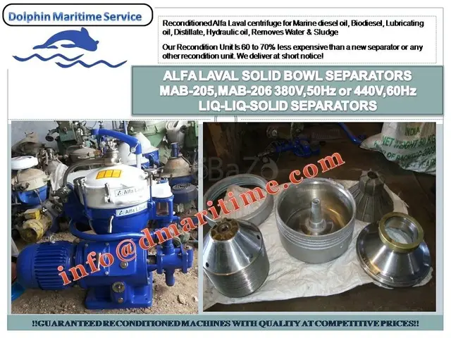 Alfa laval centrifuge, oil purifier, oil separator, MAPX-207, MOPX-207, MAPX-309, MOPX-309, MAPX-205 - 1