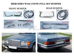 Mercedes W116 coupe bumpers EU style (1972-1980)