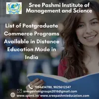 List of Postgraduate Commerce Programs Available in Distance Education Mode in India