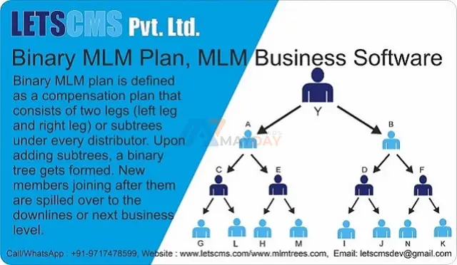 MLM Binary Compensation Plan of multilevel marketing MLM Business Software - cheapest price USA - 1