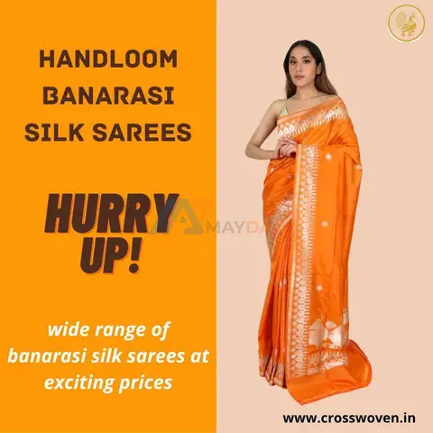 Handloom Banarasi Silk Sarees - 1/2