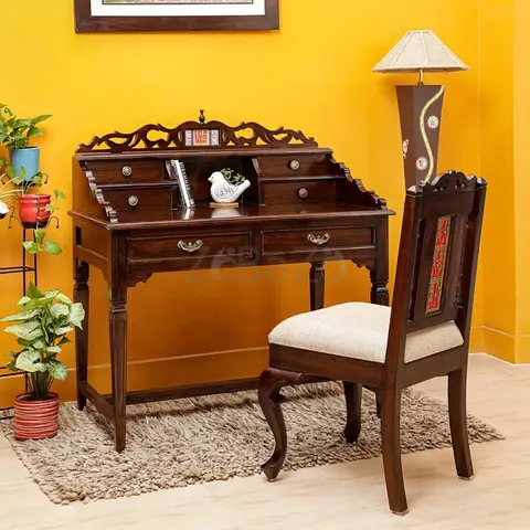 Boost Your Productivity with a Wooden Study Table: Shop Now! - 1/1