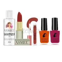 Asmee Cosmetic Hamper - Nail polish + Lipstick + Sanitizer - 1