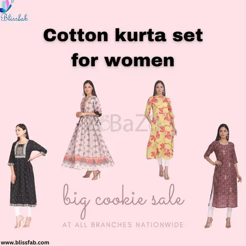 Cotton kurta set for women - 1