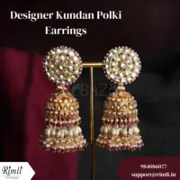 Trendy Kundan Polki Designer Earrings in Chennai | Rimli