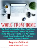 Full Time / Part Time Home Based Data Entry Jobs, Home Based Typing Work - 1