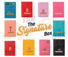 Personalised Passport Cover with Button at The Signature Box! - 1