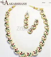 Kundan single-line long necklace for women & girls in Nashik- Aakarshans - 1