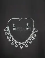 Buy Diamond Stone Studded Necklace Set with Earrings in Lucknow