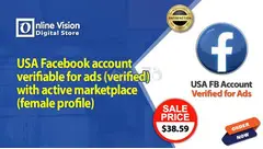 USA Facebook Account Verifiable for Ads (verified) with an Active Marketplace - 1