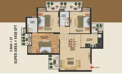 2/3bhk dream home, Apex Splendour is perfect at Techzone 04, Greater Noida West - 2