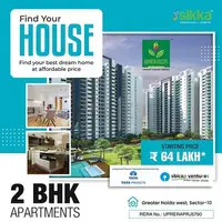 Sikka Group Offering a  Resident 2 Bhk  Apartments in Sector 10 Noida