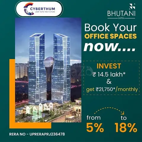 Bhutani Infra Cyberthum is Offering ultra-luxurious office in Sector 140A Noida - 1