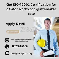 Get  ISO 45001 Certification for a Safer Workplace @affordable rate