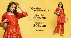 Endless Summer Sale Buy 1 Get 20% OFF, Buy 2 Get 30% OFF At SHREE