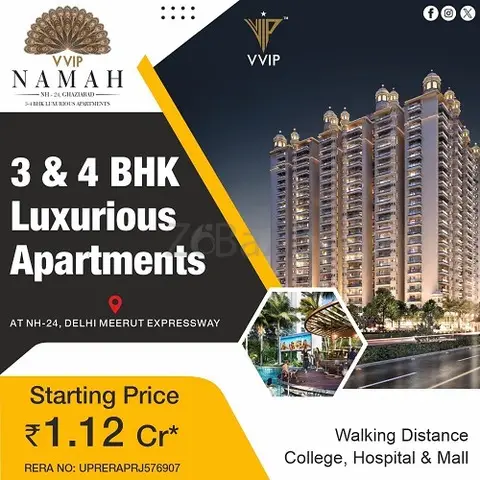 Luxury 3 BHK Apartments in NH24, Ghaziabad by VVIP Namah - 1