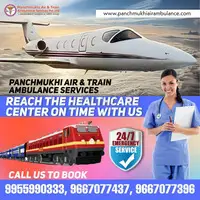 Use Most Affordable Panchmukhi Air and Train Ambulance Services in Indore with Medical - 1