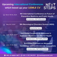 Upcoming International Conferences for USMLE CV - Next Steps - 1
