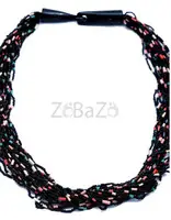 Multilayered small beads necklace with designed hook in Hyderabad - Akarshans - 1