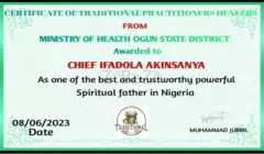 The Most Best Powerful Spiritual Herbalist Father In Nigeria+2347054677644
