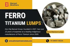 Ferro Alloy Suppliers Delivering Premium Ferro Titanium Lumps 70% Worldwide!