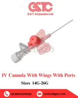 Export Quality IV Cannula with Wings with Port