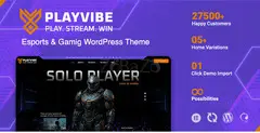 ???? Playvibe – The Ultimate Esports & Gaming WordPress Theme! ⚔️
