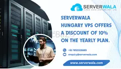 Serverwala Hungary VPS offers a discount of 10% on the yearly plan.