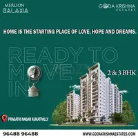 2 & 3 BHK Ready-to-Move Flats for Sale at Merlion Galaxia – Pragathi Nagar, Kukatpally