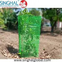 Secure Plastic Tree Guard Safeguards Garden Plants
