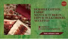 Durable Cotton Fabric Manufacturer in Jaipur: Bulk Orders Accepted