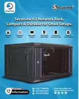 Secuview 6U Network Rack, Compact & Durable for Small Setups.
