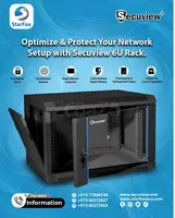 Secuview 6U Network Rack, Compact & Durable for Small Setups.