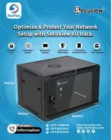 Secuview 6U Network Rack, Compact & Durable for Small Setups.