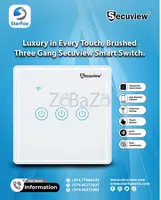 Luxury in Every Touch, Brushed Three Gang Secuview Smart Switch.